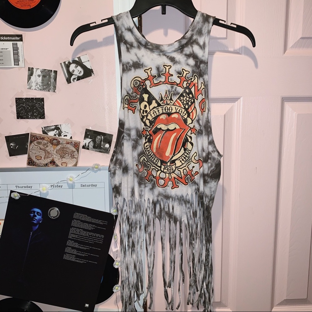 Cropped Rolling Stones Tank